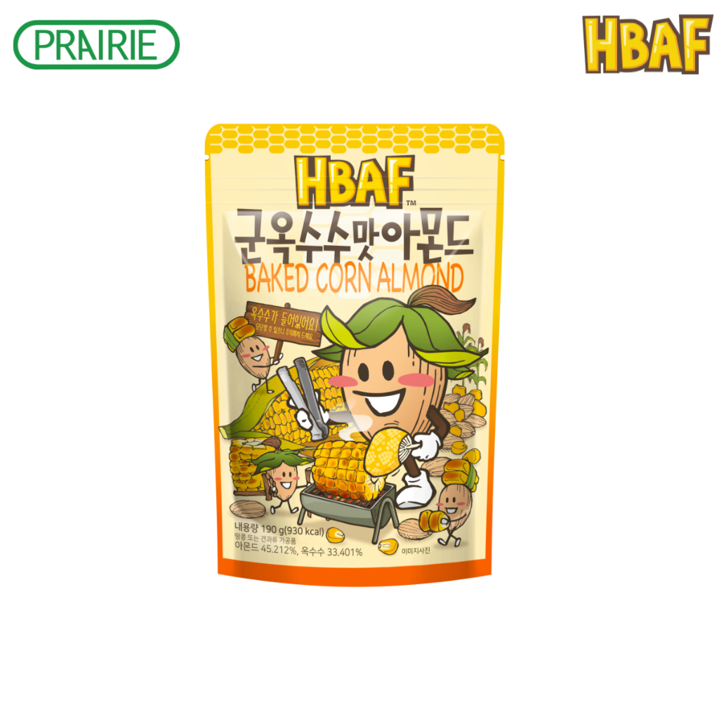 เอชบีเอเอฟ เบค คอร์น อัลมอนด์ 190 กรัม l HBAF Baked corn Almond 190 g.