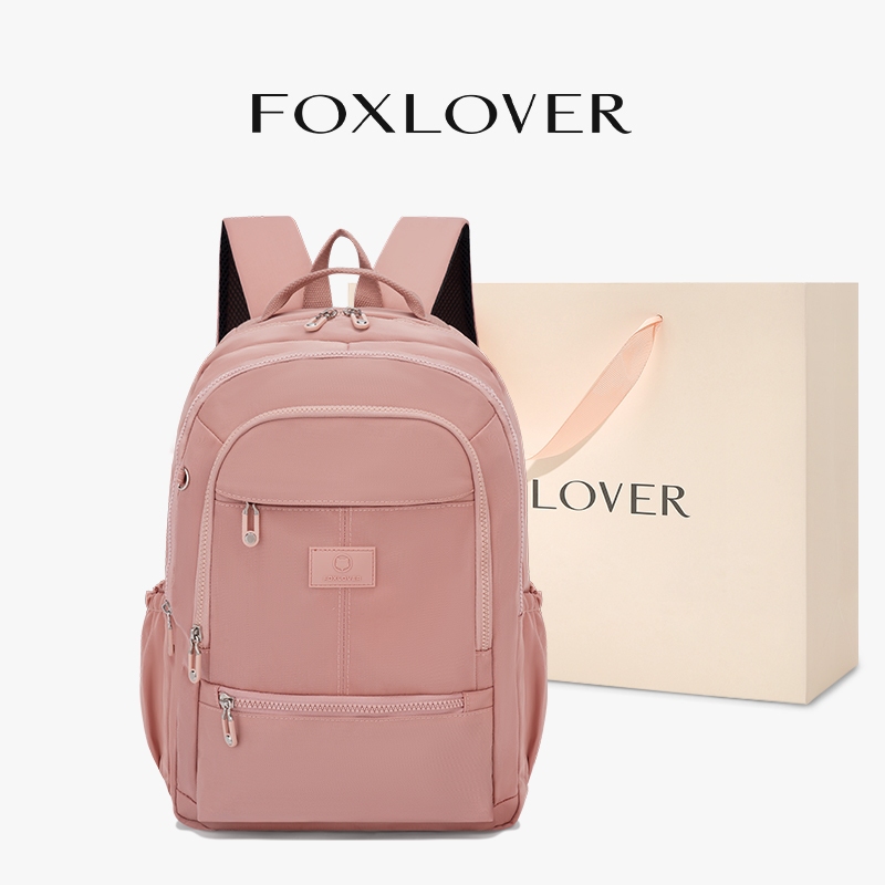 FOXLOVER กระเป๋าเป้สะพายหลังผู้หญิง เป้เดินทางลำลอง ดีไซน์มินิมอล เบาสบาย จุเยอะ เหมาะสำหรับใส่ไปงานเทศกาลดนตรีและกิจกร