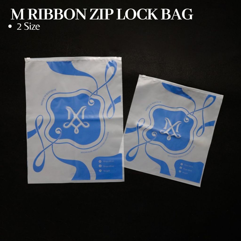 Merge Official - M Ribbon Ziplock Bag (พร้อมส่ง)