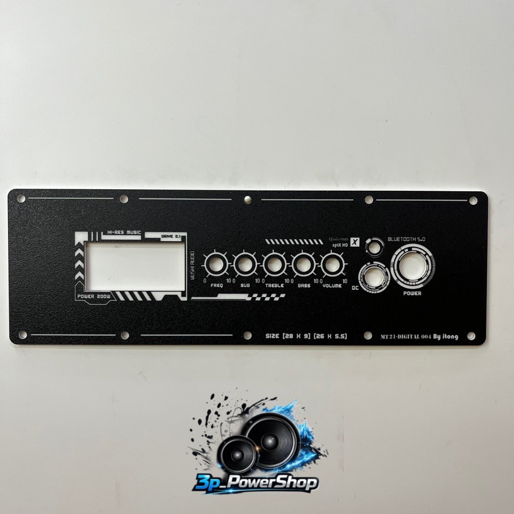 แผ่นเพลท MT21 Digital 004 สำหรับลำโพง DIY แผ่นสีดำ ผิวด้าน