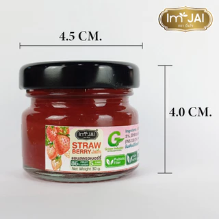 แยมจิ๋ว 30 g. Low Sugar น้ำตาลต่ำ ตราอิ่มใจ เพื่อสุขภาพ วีแกน โซเดียมต่ำ มีอย. GMP/HACCP, GHPs,HALAL