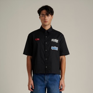 Mc JEANS (แม็คยีนส์) เสื้อเชิ้ตผู้ชาย เสื้อเชิ้ตแขนสั้น ทรงบ…