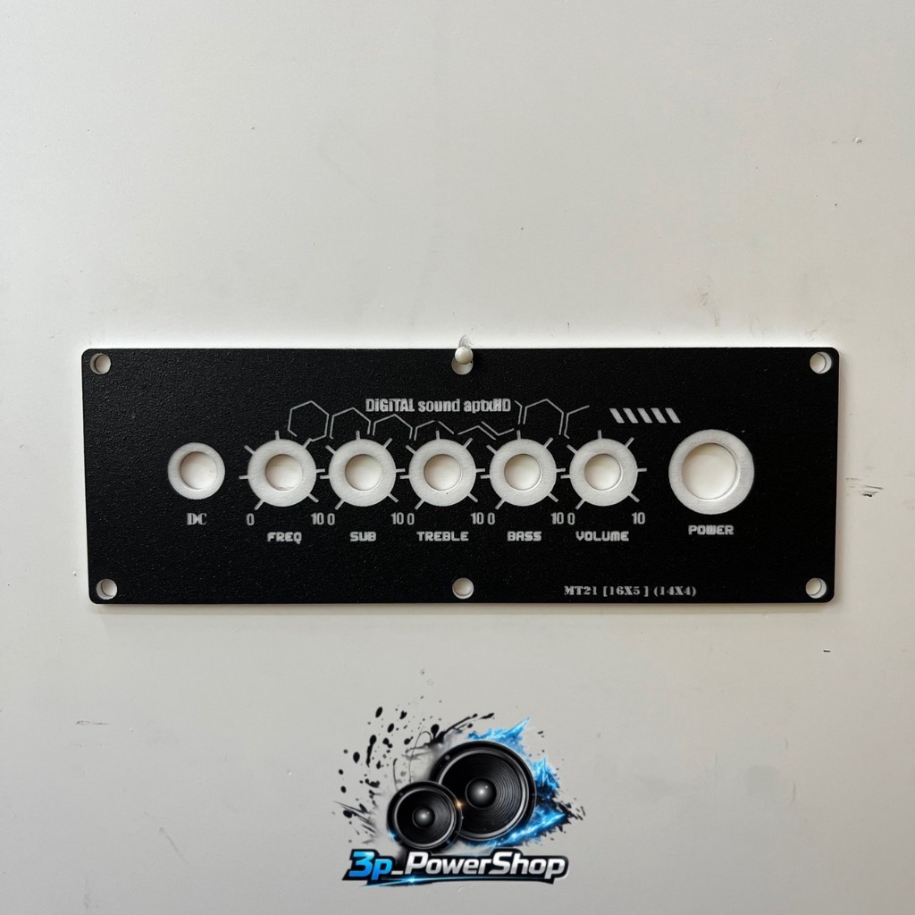 แผ่นเพลทลำโพง Bluetooth DIY รุ่น MT21 (16×5) สีดำผิวทราย