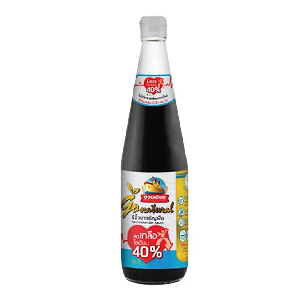 ง่วนเชียง ซีอิ๊วขาวธัญพืช สูตรลดโซเดียม 40% (คีโต+คลีน) ขนาด 500 มล.