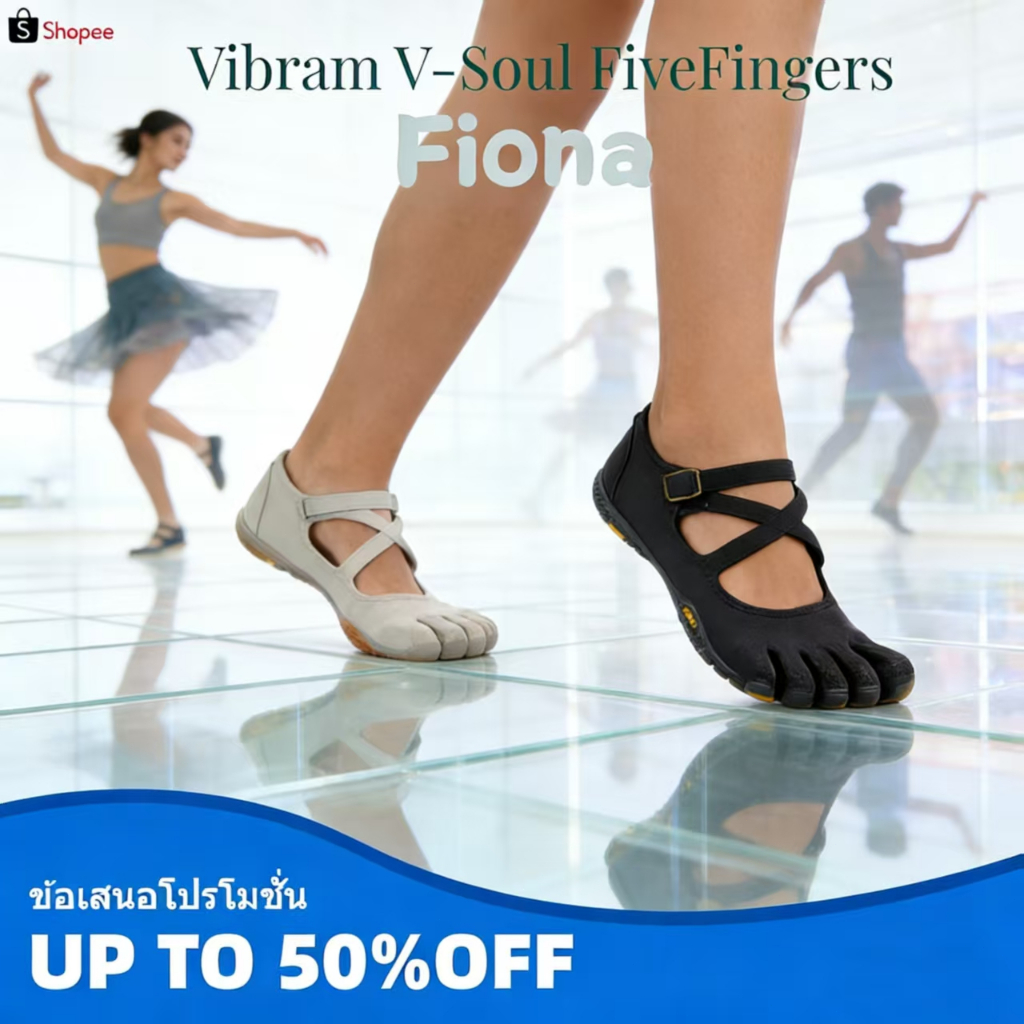 🔥สินค้าแท้ขายดี✨Vibram V-Soul FiveFingers รองเท้า รองเท้ามีสายรัด รองเท้าเจนนี่