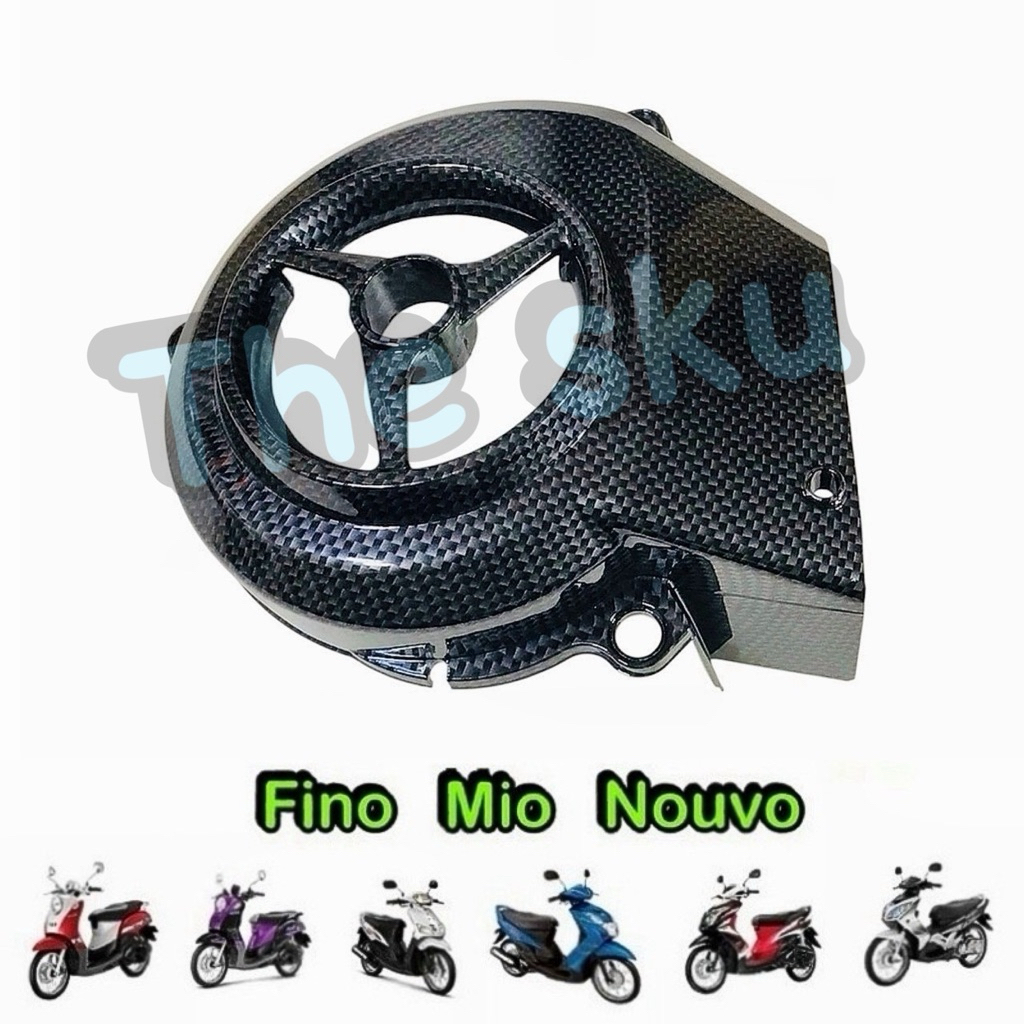 Fino Mio Nouvo ครอบใบพัด เคฟล่าดำ ตรงรุ่น ของแต่ง มอเตอร์ไซค์ อย่างดี