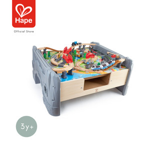 Hape - 70 Piece Railway Train & Table Set        โต๊ะรถไฟ 70 ชิ้น พร้อมรถไฟแบตเตอรี่        3Y+