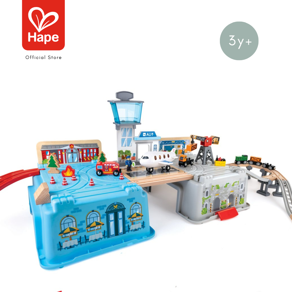 Hape Super City Scape Transport Bucket	รางรถไฟธีมในเมือง ชุดใหญ่จัดเต็ม พร้อมถังเก็บ	3Y+ รูปที่ 6
