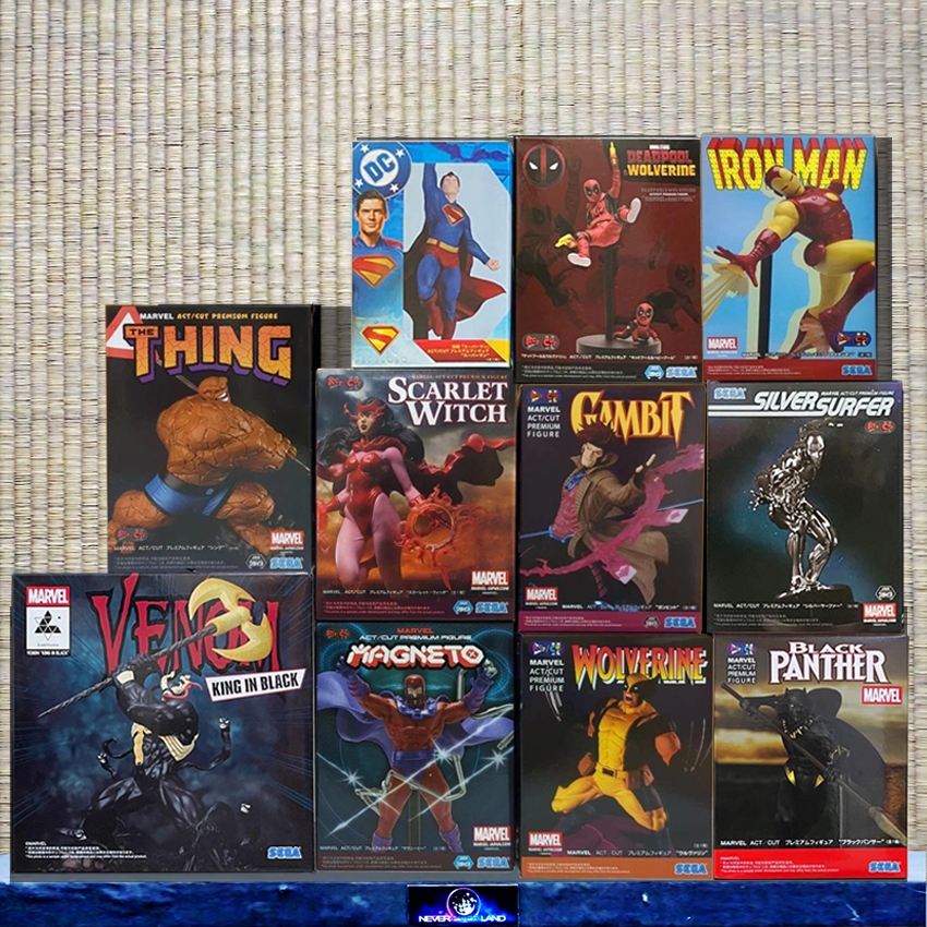 SEGA PREMIUM FIGURE: ACT/CUT - MARVEL COMICS / มาร์เวล – CAPTAIN AMERICA / SCARLET WITCH / MAGNETO / GAMBIT / THE THING