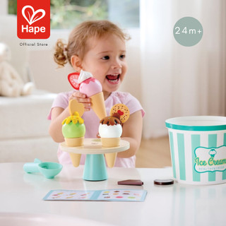 Hape - Scoop & Serve Ice Cream Set طقم الآيس كريم مع العلبة والمغرفة 24M+ صورة 3