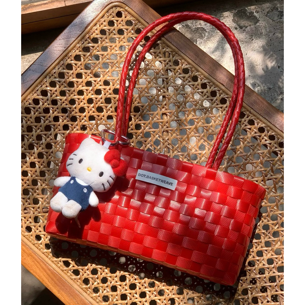 DOT.BASKETWEAVE | Tiny Carry bag | กระเป๋าสานฝีมือคนไทย Handwoven recycled plastic