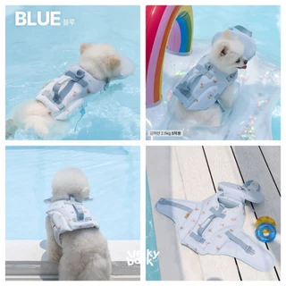 VELKYBARK [พร้อมส่ง] Bailey 🇰🇷 Teddy Life Jacket เสื้อชูชีพสำหรับสัตว์เลี้ยง เสื้อชูชีพสุนัข เกาหลี น้ำหนักเบา