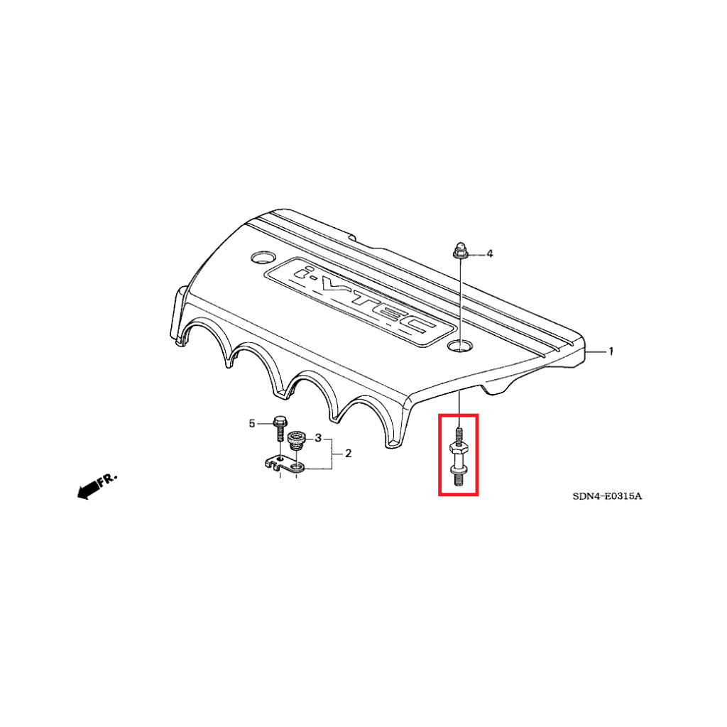 Bolt A, Engine Cover โบลท์ฝาครอบ Honda K Engine series K20A K24A เครื่อง K ยุค 2000+ แท้เบิกศูนย์