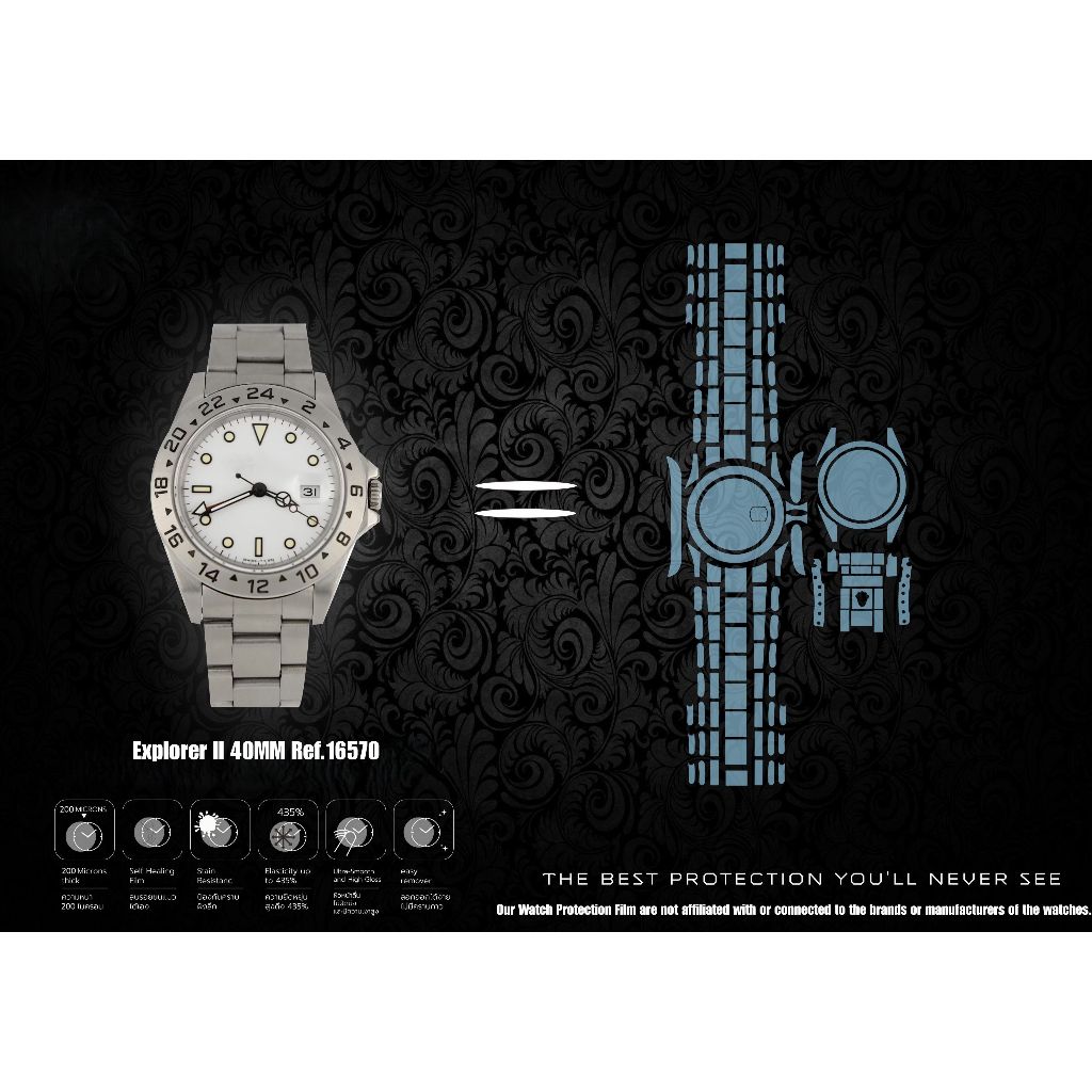 16570 Explorer II 40mmฟิล์มป้องกันรอยนาฬิกา Watch Protection Film for สำหรับ Rolex explorer II 40MM 