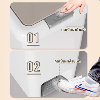 ถังขยะเหยียบมีฝาปิดพลาสติก ความจุ 6.5-30 ลิตร ดีไซน์เรียบง่าย ใช้งานสะดวก เหมาะห้องครัว ห้องนั่งเล่น ห้องนอน ห้องน้ำ