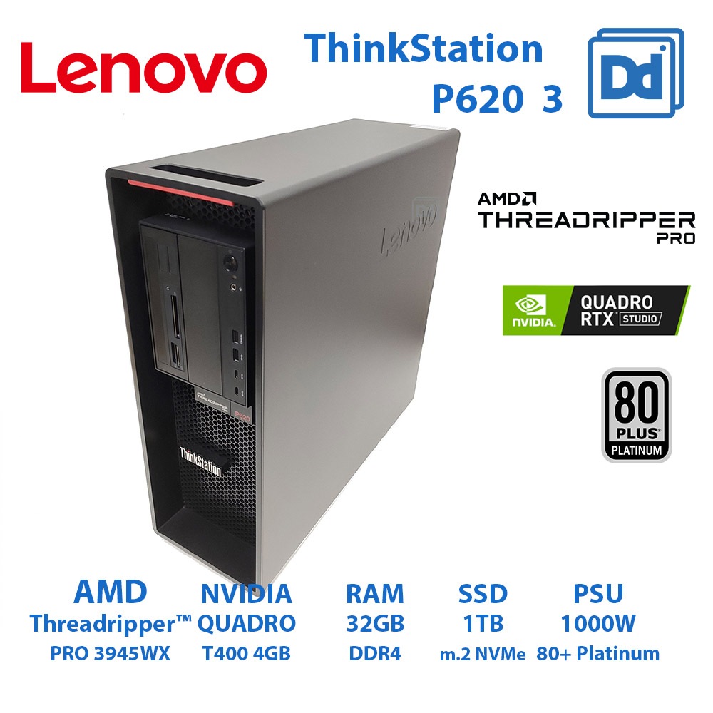 คอมทำงาน LENOVO ThinkStation P620 AMD Threadripper Pro 3945WX 12C / 24T 4.0GHz RAM 32GB SSD m2 1TB