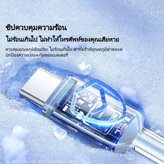 สายชาร์จเร็ว 120W USB-C to type-C สายชาร์จถักไล่สี ทนทาน ชาร์จไว สำหรับโทรศัพท์ แท็บเล็ต โน้ตบุ๊ก ความยาว 1/1.5/2 เมตร