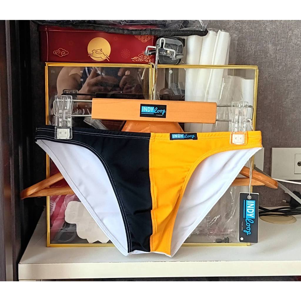 Indy Loop Underwear กางเกงชั้นใน ผ้าSpandex แบบบิกินี ทูโทน  ระบายอากาศได้ดี  แฟชั่นสําหรับผู้ชาย เน้นความเซ็กซี่