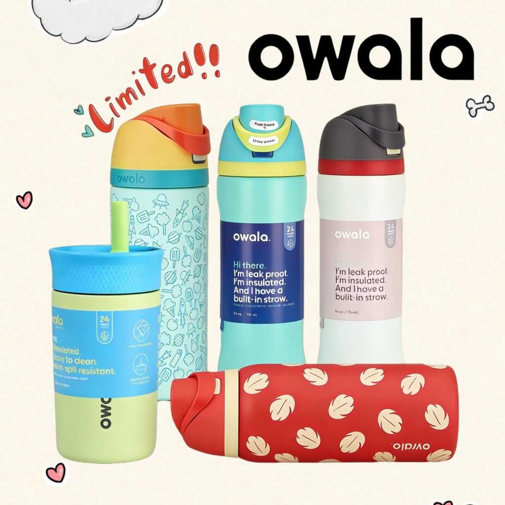 [ราคาพิเศษ!!!] Owala 100% ของแท้จากประเทศสหรัฐอเมริกา 12/16/24/32oz แคมเปญกินเวลาเจ็ดวันต้อนรับสู่การซื้อ