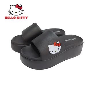 Hello Kitty รองเท้าแตะคิตตี้ ลิขสิทธิ์แท้ พื้นสูง มินิมอล โบว์แดง น่ารัก รุ่นKTP-043