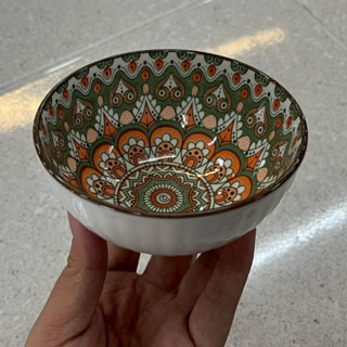 ถ้วยเซรามิก 4.5 นิ้ว ถ้วยน้ำจิ้ม ถ้วยเล็ก ลายโบฮีเมี่ยน ทำจา…