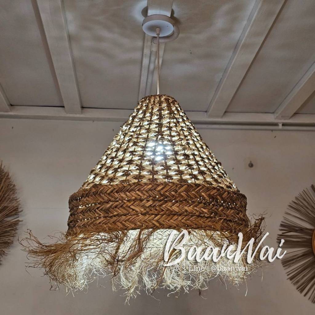 บ้านหวาย - โคมไฟบาหลี ขนาด 50x60cm