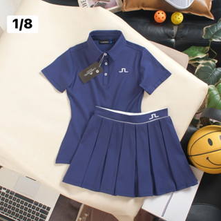 พร้อมส่ง! ชุดตีกอล์ฟผู้หญิง เสือแขนสั้น กระโปรงมีซับในขาสั้น…