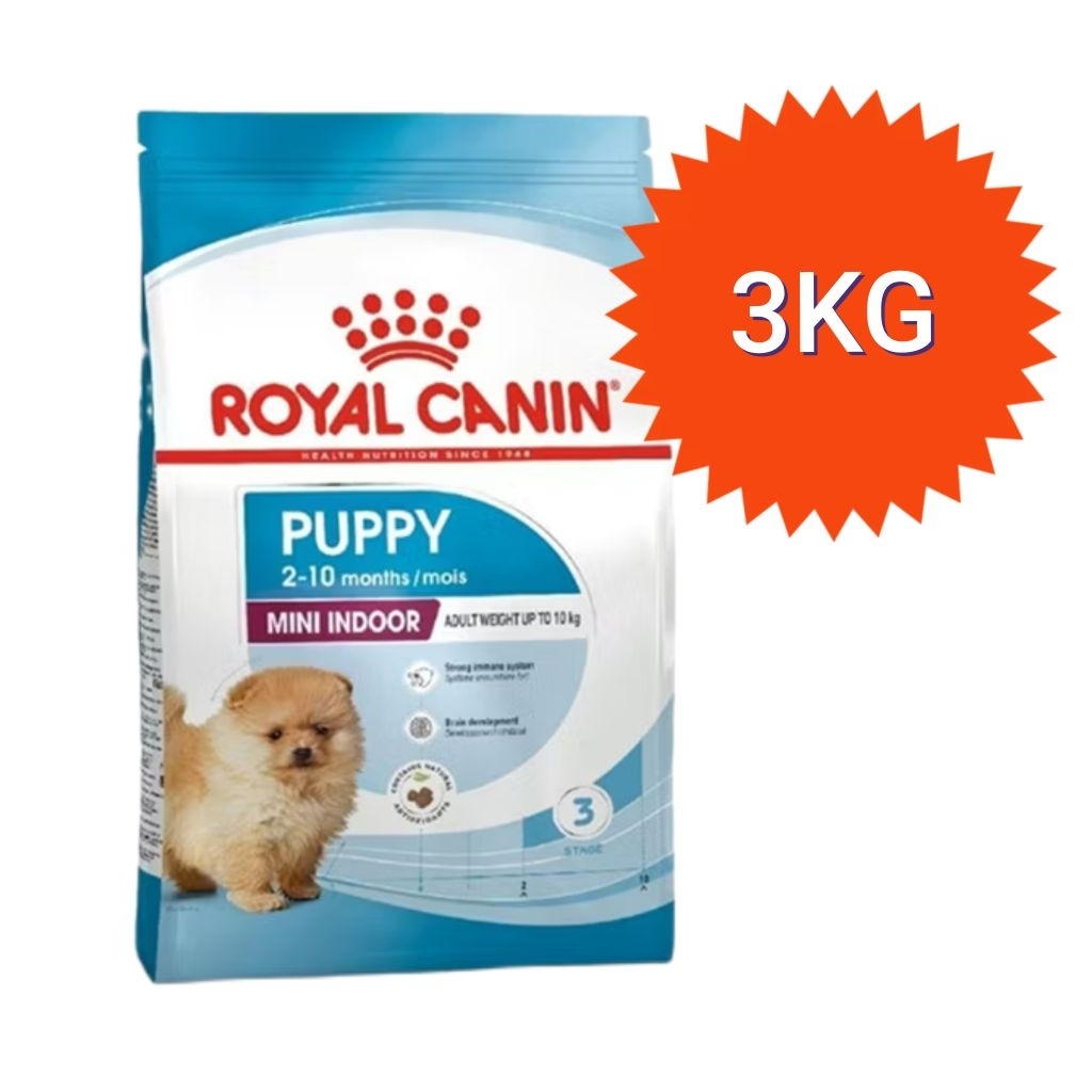 [Mini indoor Puppy 3 kg] Royal Canin รอยัลคานิน สูตรลูกสุนัข ขนาด 3 กิโลกรัม