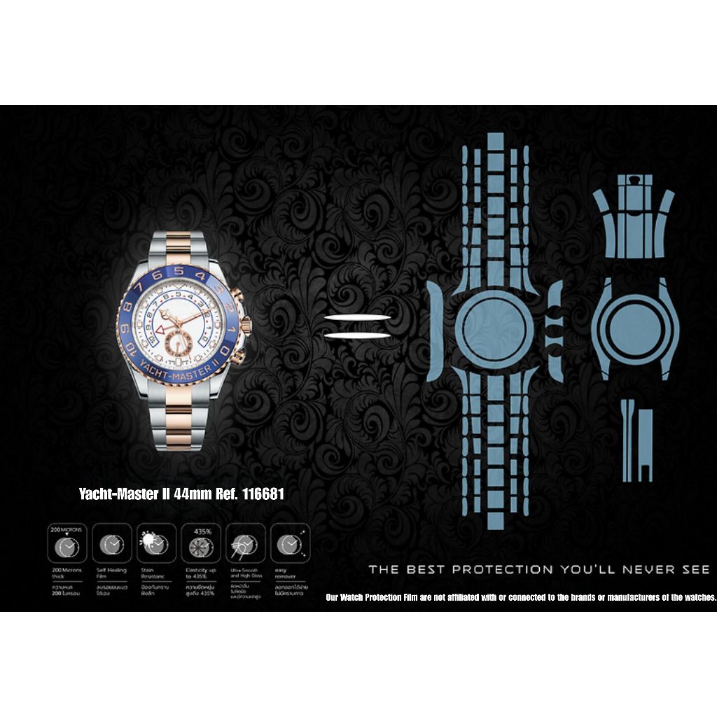 ฟิล์มป้องกันรอยนาฬิกา Watch Protection Film for สำหรับ Rolex Yacht Master II 44MM Ref. 116681