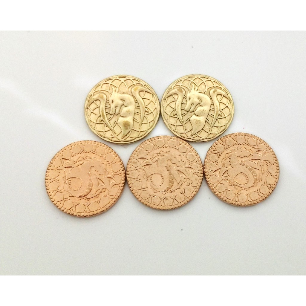 [มือสอง]เหรียญแฟนตาซีโลหะ (Metal Fantasy Coins) 5 เหรียญ