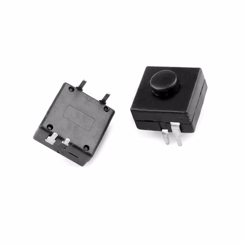 สวิตซ์ไฟฉาย   1212-214A 4Pins Bent Feet 12 * 12 mm Self-Locking Switch ON-ON-OFF 2 Open 1  Close