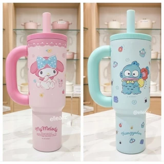 พร้อมส่ง แก้วน้ำสแตนเลสซานริโอ้มีหูจับ เคลือบเซรามิก 1200 มล สแตนเลส304 650ml ลายลิขสิทธิ์แท้