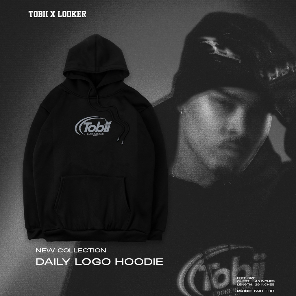 เสื้อฮู้ด LOOKER x TOBII — DAILY LOGO HOODIE
