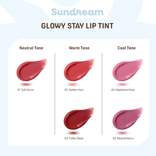 SUNDREAM Glowy Stay Lip Tint Long Lasting Glossy Lip Tint (5 Shades)