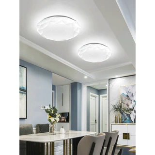 OIMIU โคมไฟเพดาน ไฟ LED 72W/48W/36W ไฟติดเพดาน 3 สีเปลี่ยน/สีขาว ไฟเพดาน LED ไฟห้องนอน เพดาน ไฟเพชร
