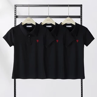 HELLDUL T0010เสื้อโปโลแขนสั้นคอปกปักลายสัตว์เล็กสุดปัง เนื้อผ้านุ่มสวยสะดุด ส่งจากไทย