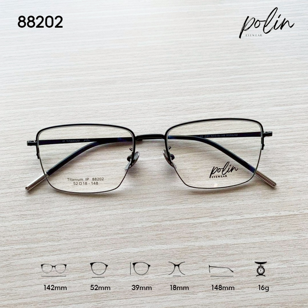 Polin إطار نظارة بيتا تيتانيوم 88202 — صورة 3