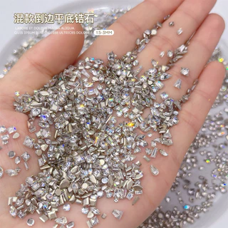 เพชรคริสตัล Square Mini Zircon วิบวับเหมือนเพชรแท้เม็ดเล็ก ทรงสี่เหลี่ยม สวยหรู ติดเล็บ ตกแต่งงาน DIY ได้หลากหลาย 50ชิ้น