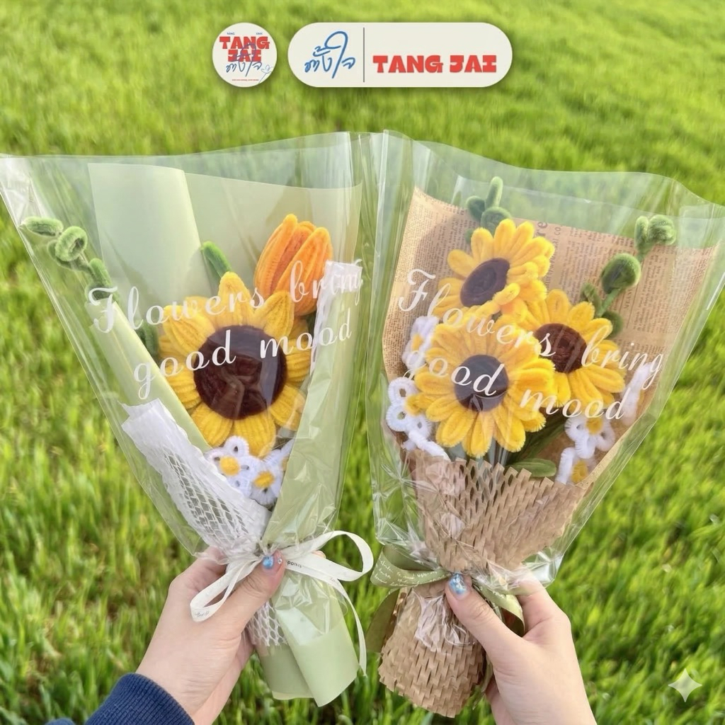 ช่อสำเร็จพร้อมส่ง 🚚 ช่อดอกไม้กำมะหยี่ขนาดกลาง ของขวัญ ดอกไม้ 🌻