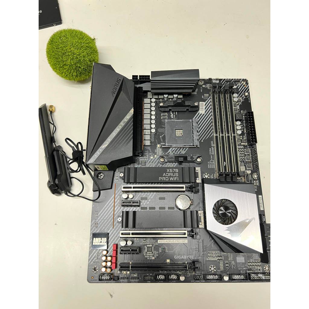 MAINBOARD (เมนบอร์ด) AM4 GIGABYTE X570 AORUS PRO WIFI  ไม่มีกล่อง ใช้งานปกติ ประกันร้าน