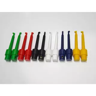 Probe hook clip สำหรับใช้ในงานวัดวงจรไฟฟ้า-อีเล็คโทรนิคส์ มี2ขนาด ยาว 5.6ซม(12ชิ้น)./4cm.(10ชิ้น) Hook Clip Test Probe