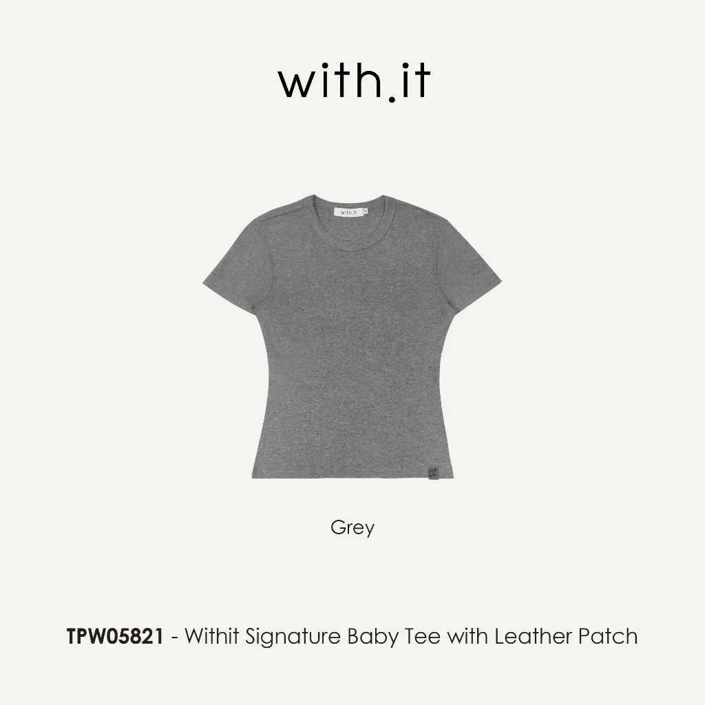 Withit Signature Baby Tee with Leather Patch เสื้อยืดเบบี้ทรี- TPW05821 thumbnail 8