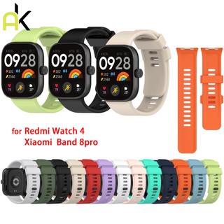 AK สายรัดข้อมือสําหรับ Redmi Watch 4 5 สายซิลิโคน Xiaomi Band 8 pro 9 pro