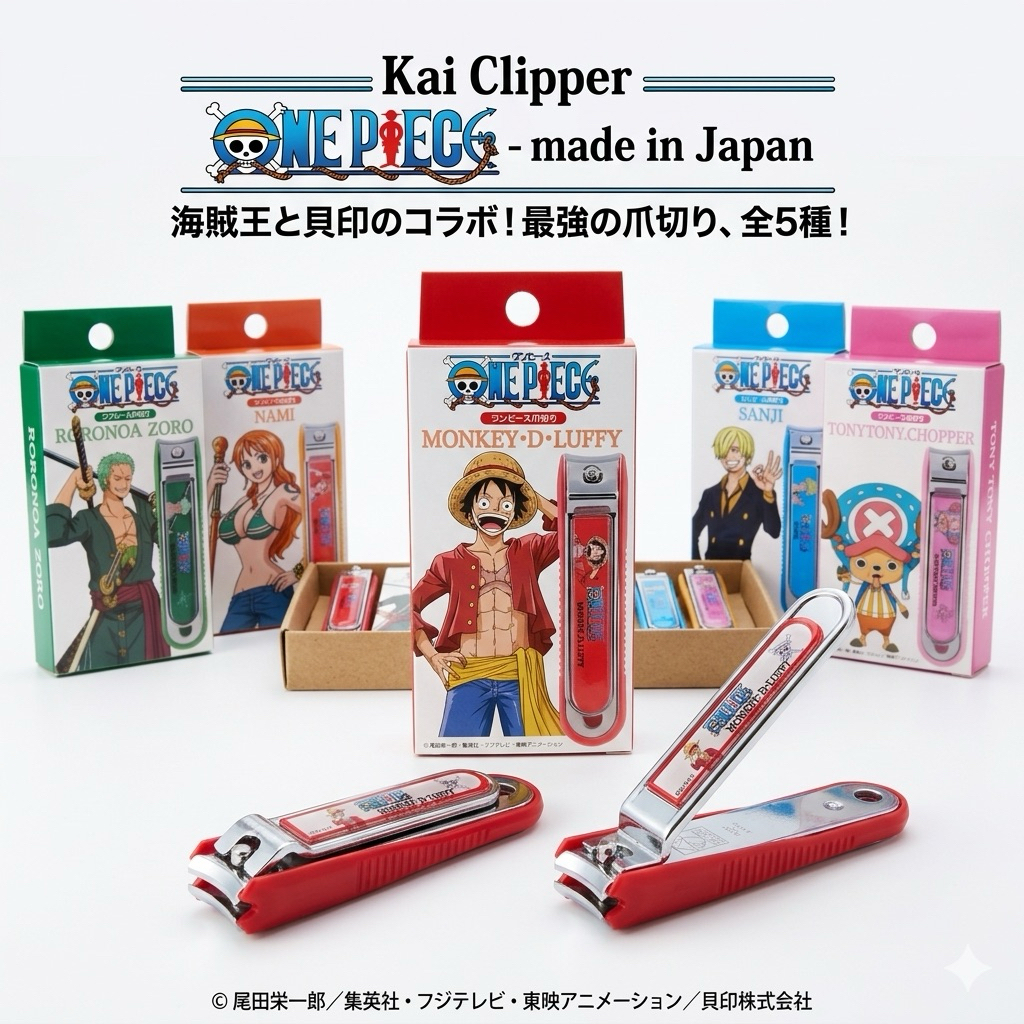 (Pre-oder) ของแท้ 💯 กรรไกรตัดเล็บยี่ห้อ KAI  “ONE PIECE Nail Clipper“ made in Japan 🇯🇵