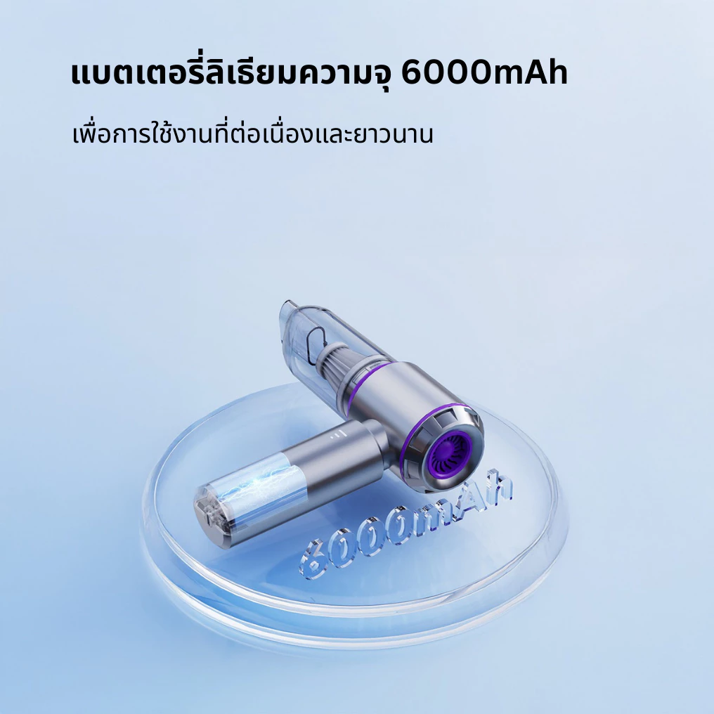 เครื่องดูดฝุ่นไร้สาย KiiP แบบพกพา แรงดูด 16000Pa 3in1 สำหรับรถยนต์และบ้าน อเนกประสงค์ thumbnail 5