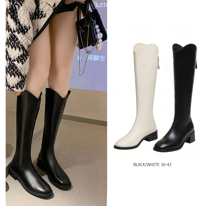 รองเท้าบูทยาวผู้หญิง สไตล์เกาหลีสุดชิค บู๊ทส์ ใส่แล้วปัง size 36-42
