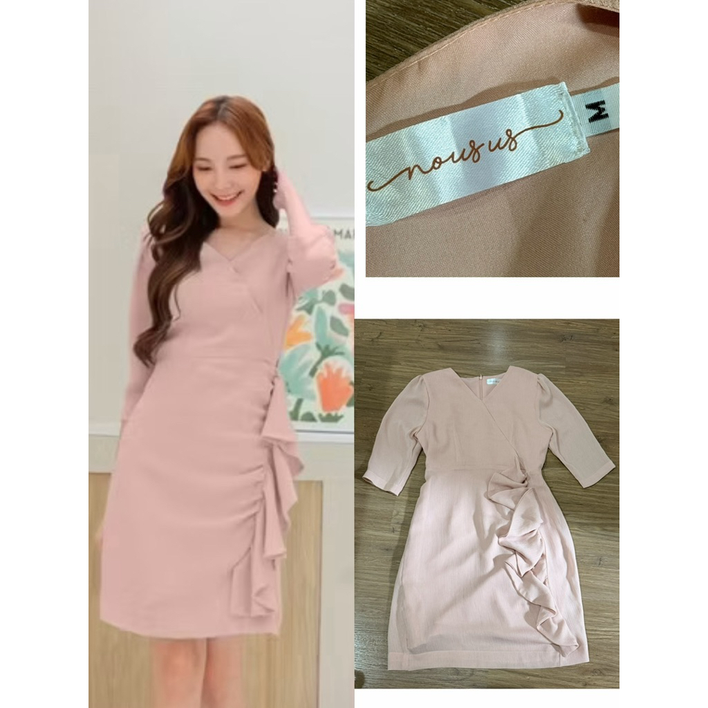 Nous us (มือสอง) : M เดรสทำงาน ชุดออกงาน ชุดราตรี สีชมพู