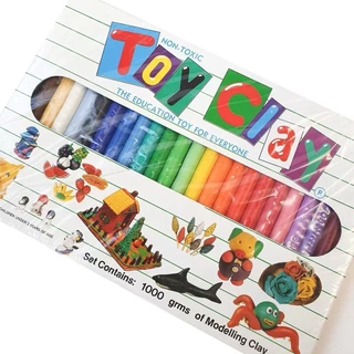 TOY CLAY ดินน้ำมันสีรุ้ง ไร้สารพิษ หลายสี เด็กๆชอบ ฝึกกล้ามเนื้อนิ้วได้ดี Non-Toxic Modelling Clay 500g
