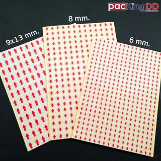 สติ๊กเกอร์ ลูกศรสีแดง ขนาด 0.6-2 ซม. วงกลม สี่เหลื่ยม #P1167 สติ๊กเกอร์ลูกศร