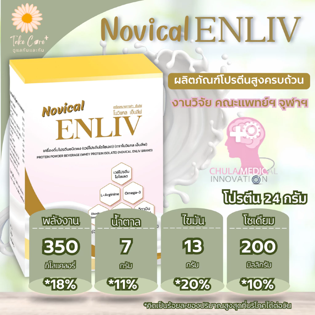 Novical Enliv อาหารเสริมผู้ป่วยมะเร็ง โปรตีนสูง สูตรครบถ้วน thumbnail 3